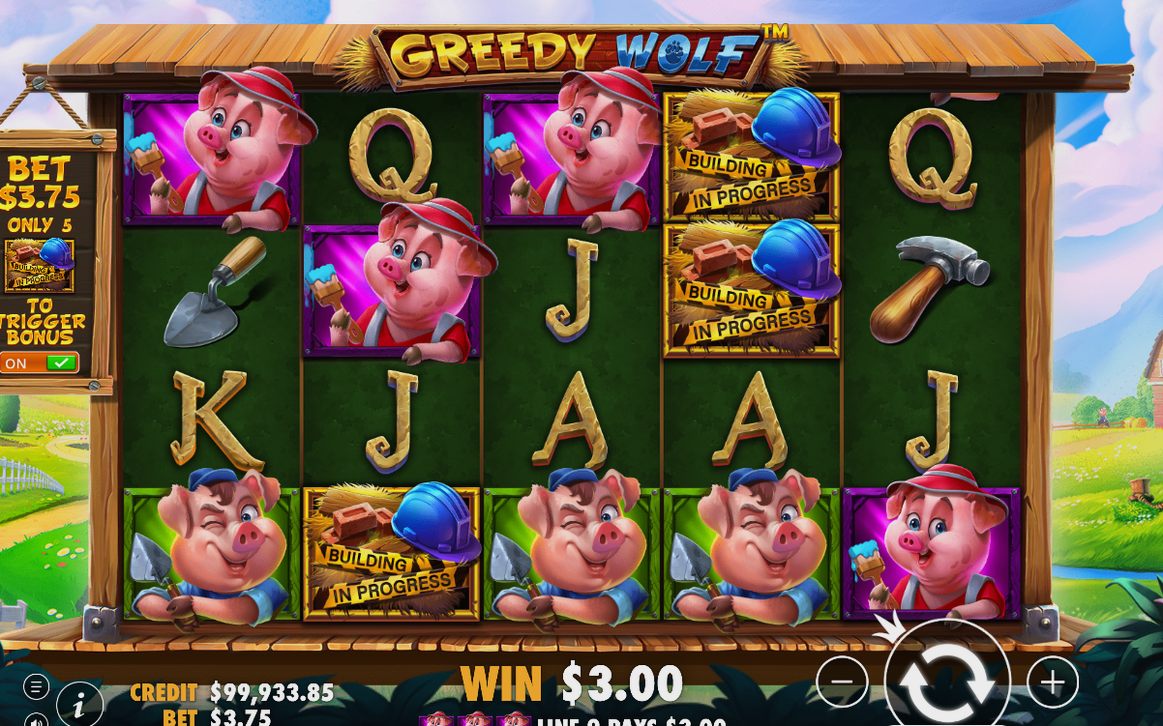 Free Spins screen with straw squares marking SCATTER positions